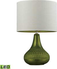 Ceramic Led Table Lamp In Bright Green