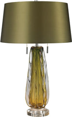 Modena Free Blown Glass Table Lamp In Green
