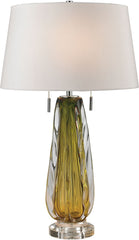 Modena Free Blown Glass Table Lamp In Green
