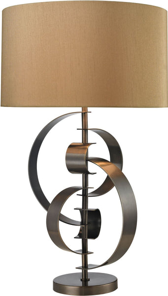 Volterra Abstract Curve Table Lamp In Dunbrook Bronze