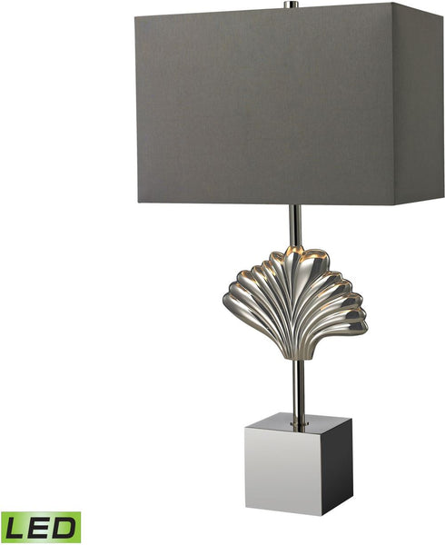 Vergato Solid Brass Led Table Lamp In Polished Chrome