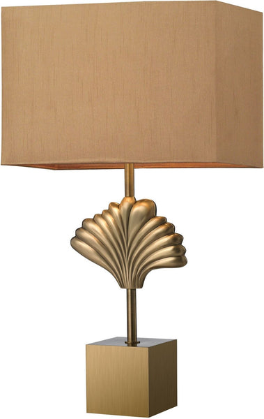Vergato Solid Brass Table Lamp In Aged Brass