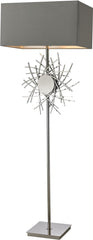 Cesano Abstract Formed Metalwork Floor Lamp In Polished Nickel