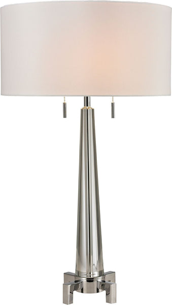 Bedford Solid Crystal Table Lamp In Polished Chrome