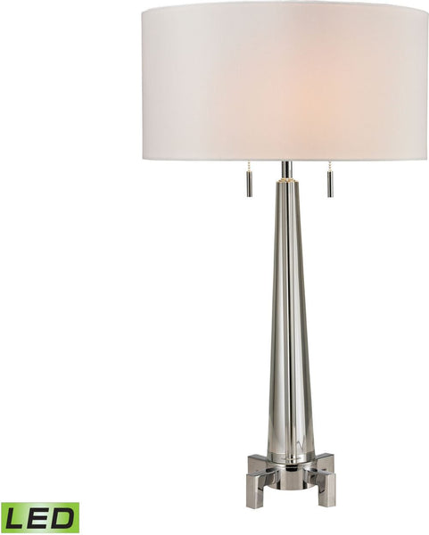 Bedford Solid Crystal Led Table Lamp In Polished Chrome