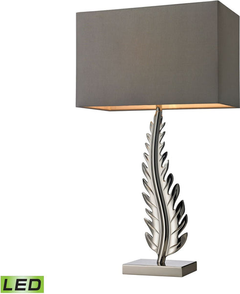 Oak Cliff Solid Brass Led Table Lamp In Polished Chrome