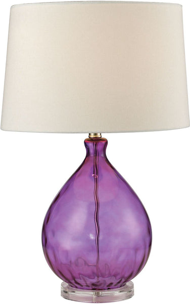 Wayfarer Glass Table Lamp In Purple