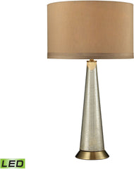 Middlebury Antique Mercury Glass Led Table Lamp In Aged Brass