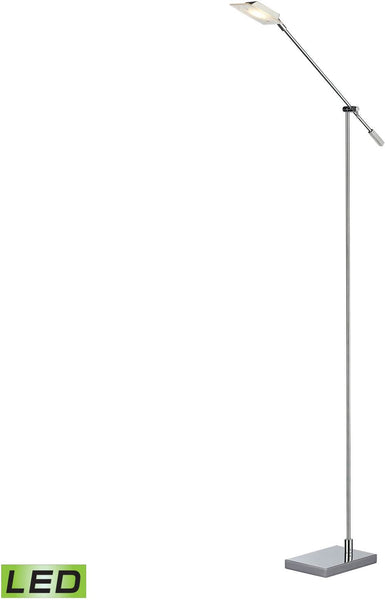 Bibliotheque Adjustable Led Floor Lamp In Polished Chrome