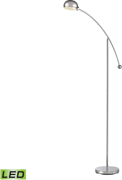 Louis Adjustable Led Floor Lamp In Polished Chrome