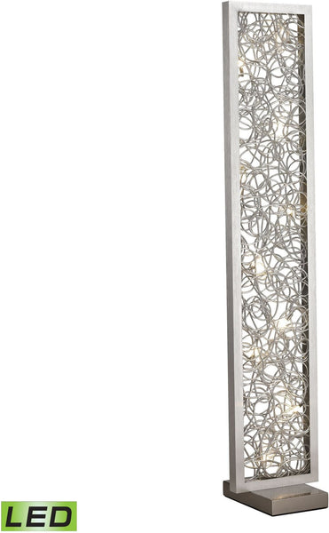 Basinger Abstract Metalwork Led Floor Lamp In Silver