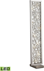 Basinger Abstract Metalwork Led Floor Lamp In Silver