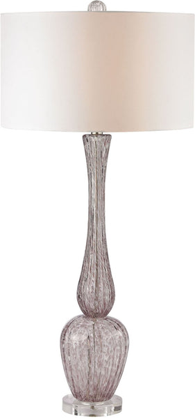 Swirl Glass Table Lamp In Radiant Orchid Glass
