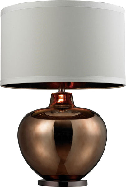 Oversized Blown Glass Table Lamp In Bronze Plated Finish