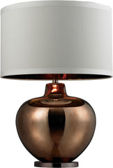 Oversized Blown Glass Table Lamp In Bronze Plated Finish