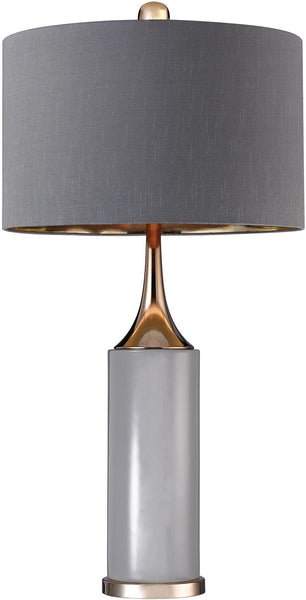 Tall Gold Cone Neck Lamp