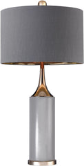 Tall Gold Cone Neck Lamp