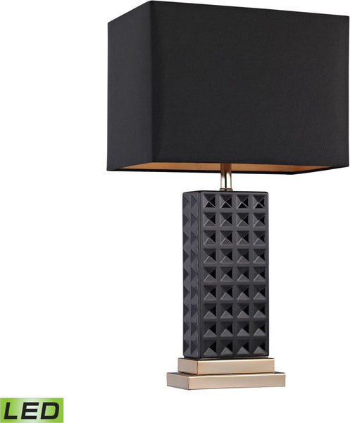 Black Stud Ceramic Led Lamp