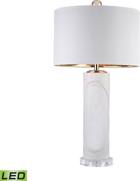 White Embossed Oval Led Lamp
