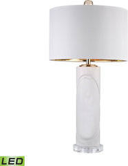 White Embossed Oval Led Lamp