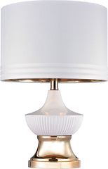 White Ribbed Genie Lamp