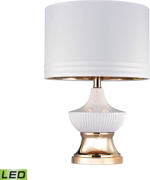 White Ribbed Led Genie Lamp