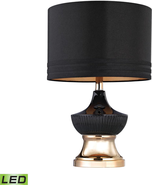 Black Ribbed Led Genie Lamp