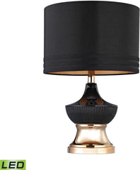 Black Ribbed Led Genie Lamp