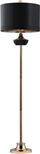 Black Ribbed Genie Floor Lamp