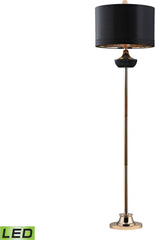 Black Ribbed Genie Led Floor Lamp
