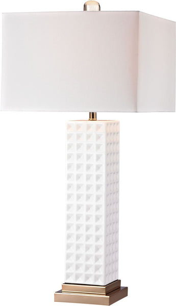 White Stud Ceramic Lamp