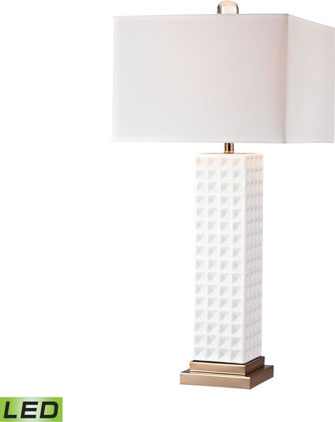 White Stud Ceramic Led Lamp