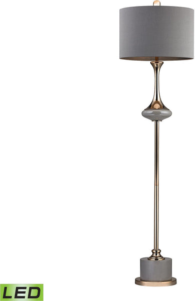 Gold Fluted Neck Led Floor Lamp