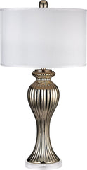 Gold Ribbed Tulip Table Lamp