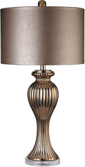 Copper Ribbed Tulip Table Lamp