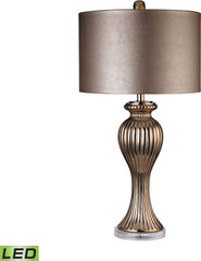 Copper Ribbed Tulip Led Table Lamp