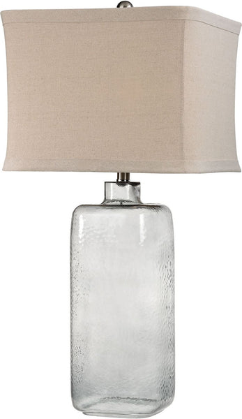 Hammered Grey Glass Lamp