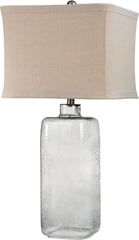 Hammered Grey Glass Lamp