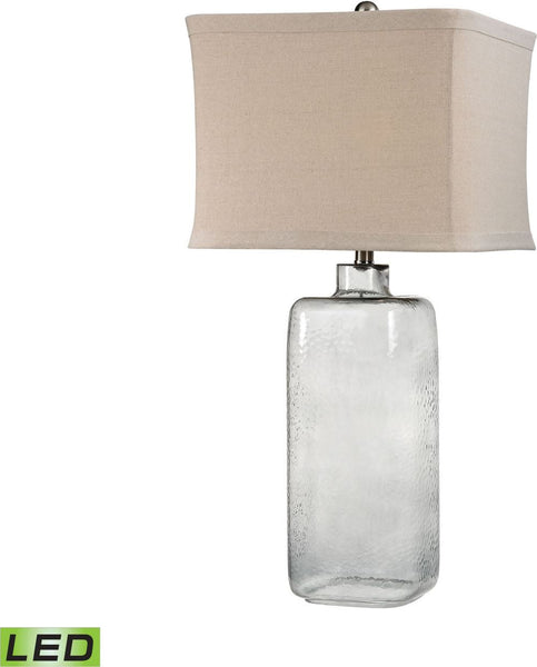 Hammered Grey Glass Led Lamp