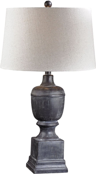 Black Ash Column Lamp