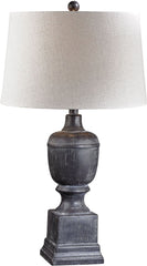 Black Ash Column Lamp