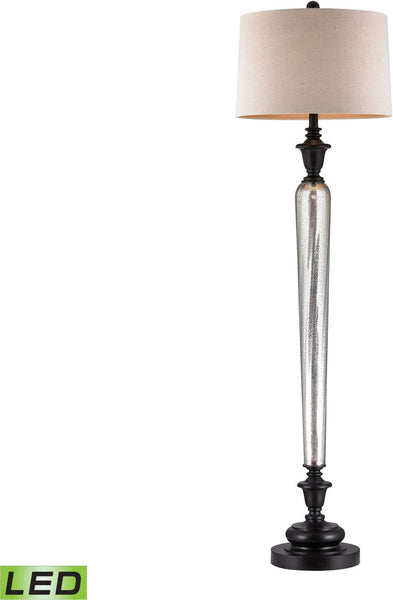 Mercury Glass Column Led Floor Lamp