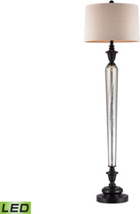 Mercury Glass Column Led Floor Lamp