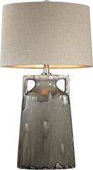 Grey Reaction Glaze Urn Lamp