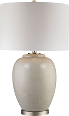 Grey Crackle Globe Lamp