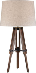 Wooden Brace Tripod Lamp