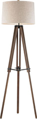 Wooden Brace Tripod Floor Lamp