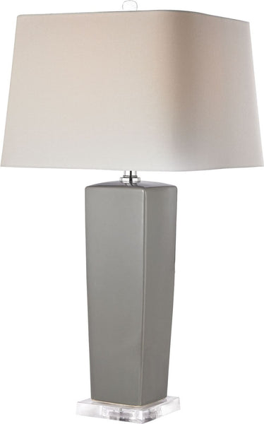 Tapered Grey Ceramic Lamp
