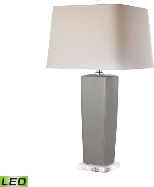 Tapered Grey Ceramic Led Lamp
