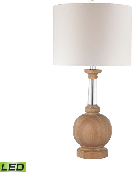 Wood and Crystal Led Lamp